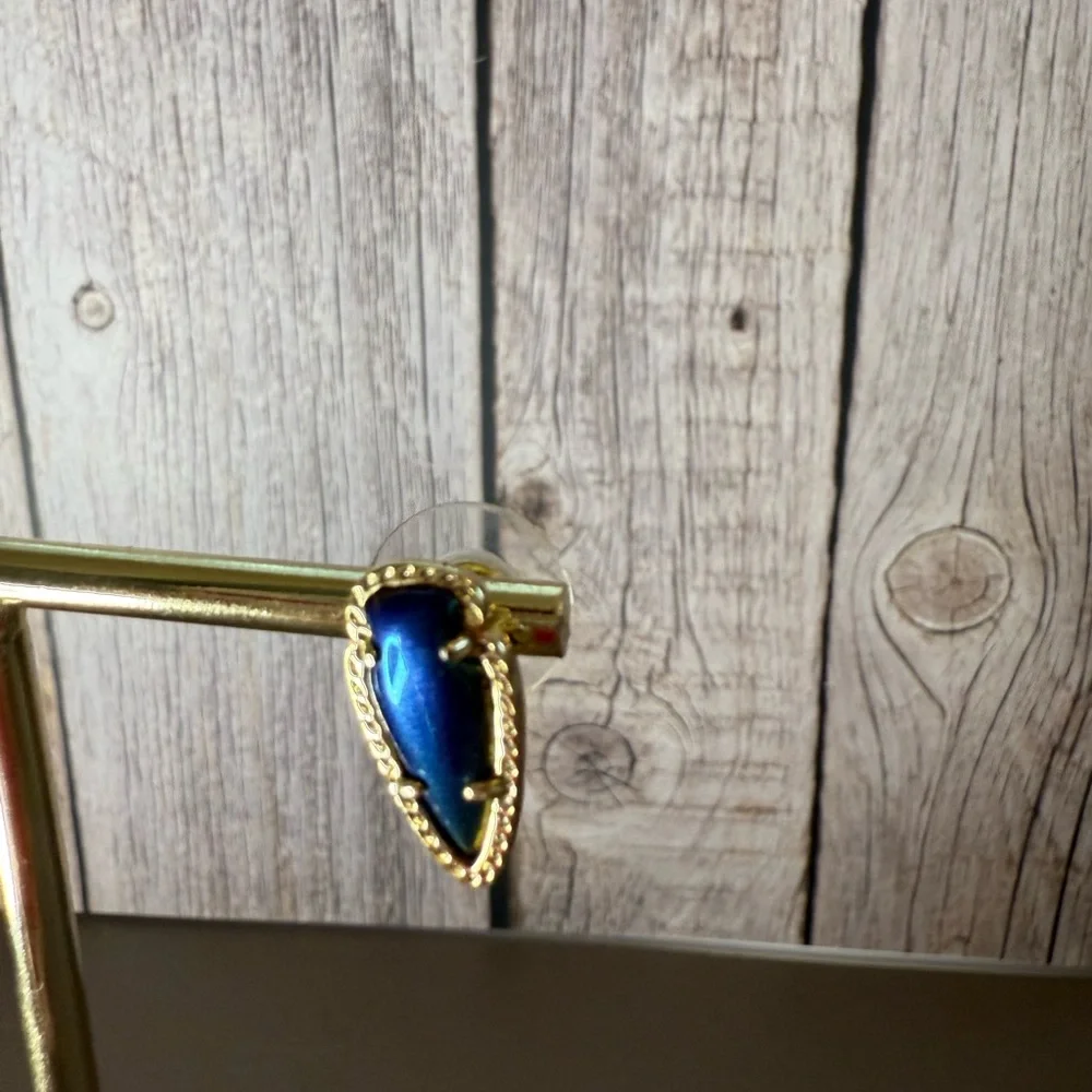 RARE/VINTAGE KENDRA SCOTT SKYLETTE 
IRIDESCENT BLUE/BLUE - Gold - Picture 5 of 5
